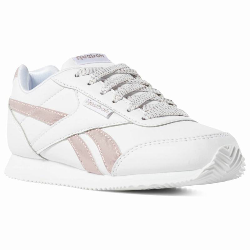 Reebok Royal Classic Jog 2 Tenisky Dievcenske - Biele/Ruzove WE8627QE